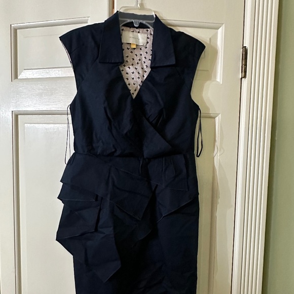 Leifsdottir Sleeveless Navy Tiered Dress, Size 6, Excellent Condition - Picture 1 of 3